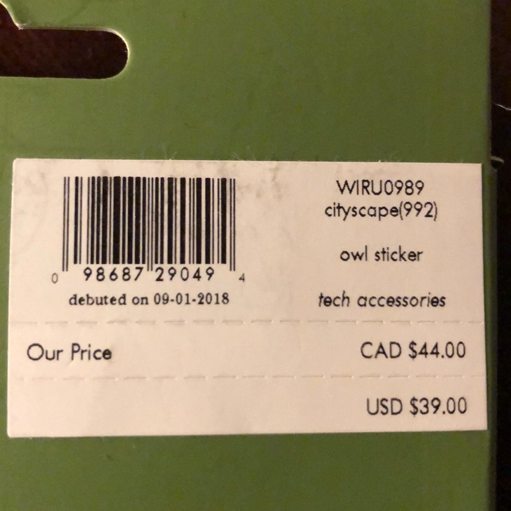 Kate Spade New York Owl Sticker Pocket - Picture 7 of 8